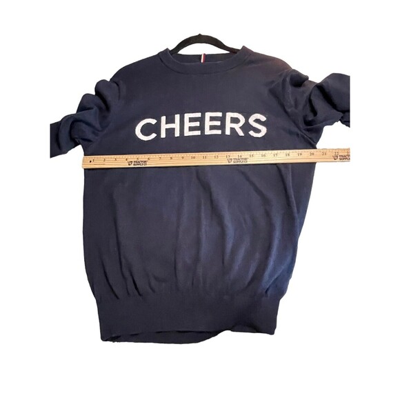 VTG Tommy Hilfiger Mens‎ Tommy Jeans Navy Cheers Pullover Sweater Size M - Picture 9 of 10